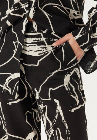 Objsanne Aline Wide Pant Aop