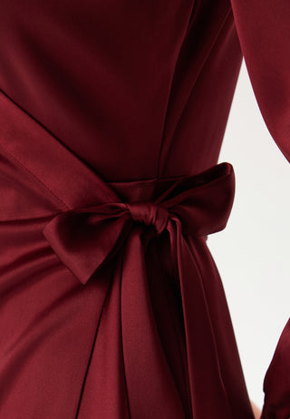 Objsateen Wrap Dress