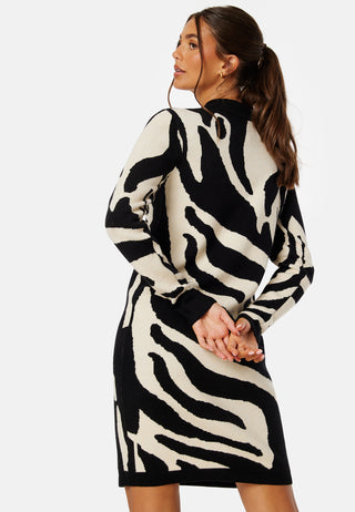 Ray L/S Knit Dress AOP