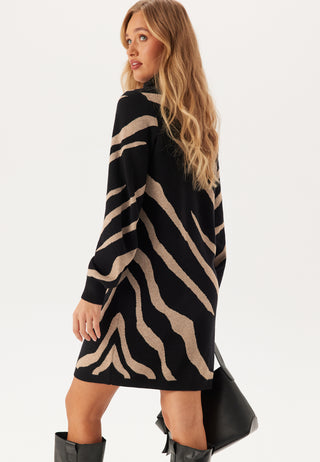 Objray L/S Knit Rollneck Dress