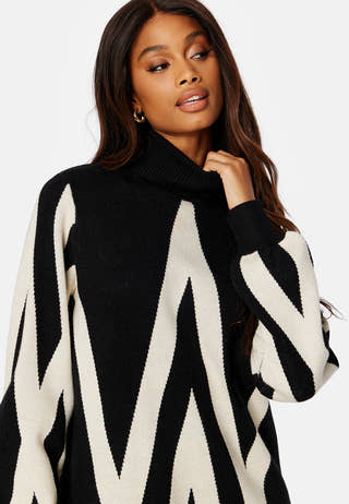 Objray L/S Knit Rollneck Dress