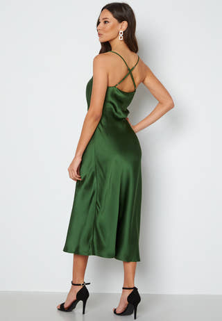 Sateen S/L Midi Dress