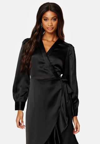 Objsateen Wrap Dress
