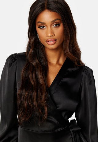 Objsateen Wrap Dress