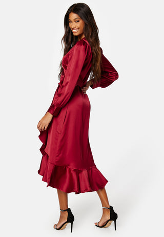 Objsateen Wrap Dress