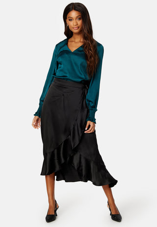 Sateen Wrap Skirt A Fair