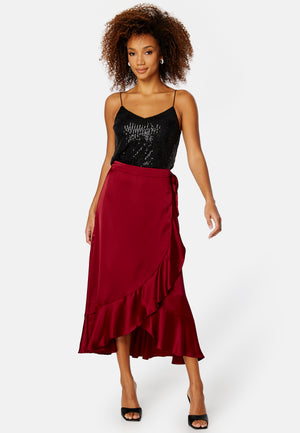 Sateen Wrap Skirt A Fair