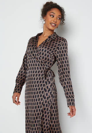 Tania L/S Wrap Dress