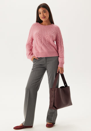 Viamada O-neck L/S CABLE KNIT