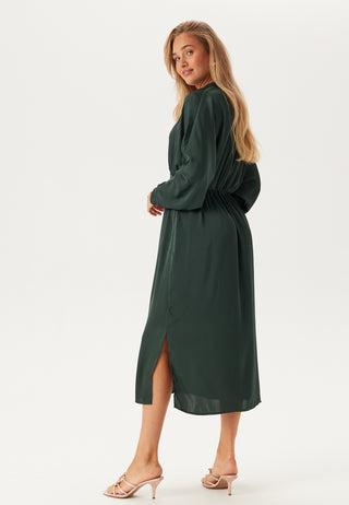 Vimarosa L/S V-NECK MIDI DRESS