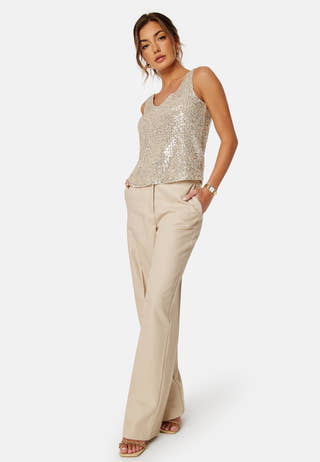Ana V-Neck Sequine Top