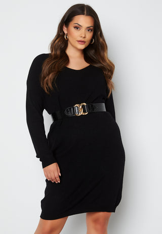 Esly LS V-Neck Knee Dress