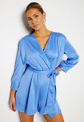 Clara 3/4 Wrap Playsuit