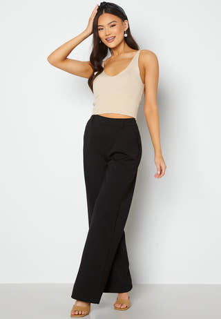 Cozy S/L Cropped Top Knit