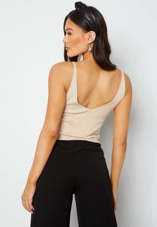 Cozy S/L Cropped Top Knit
