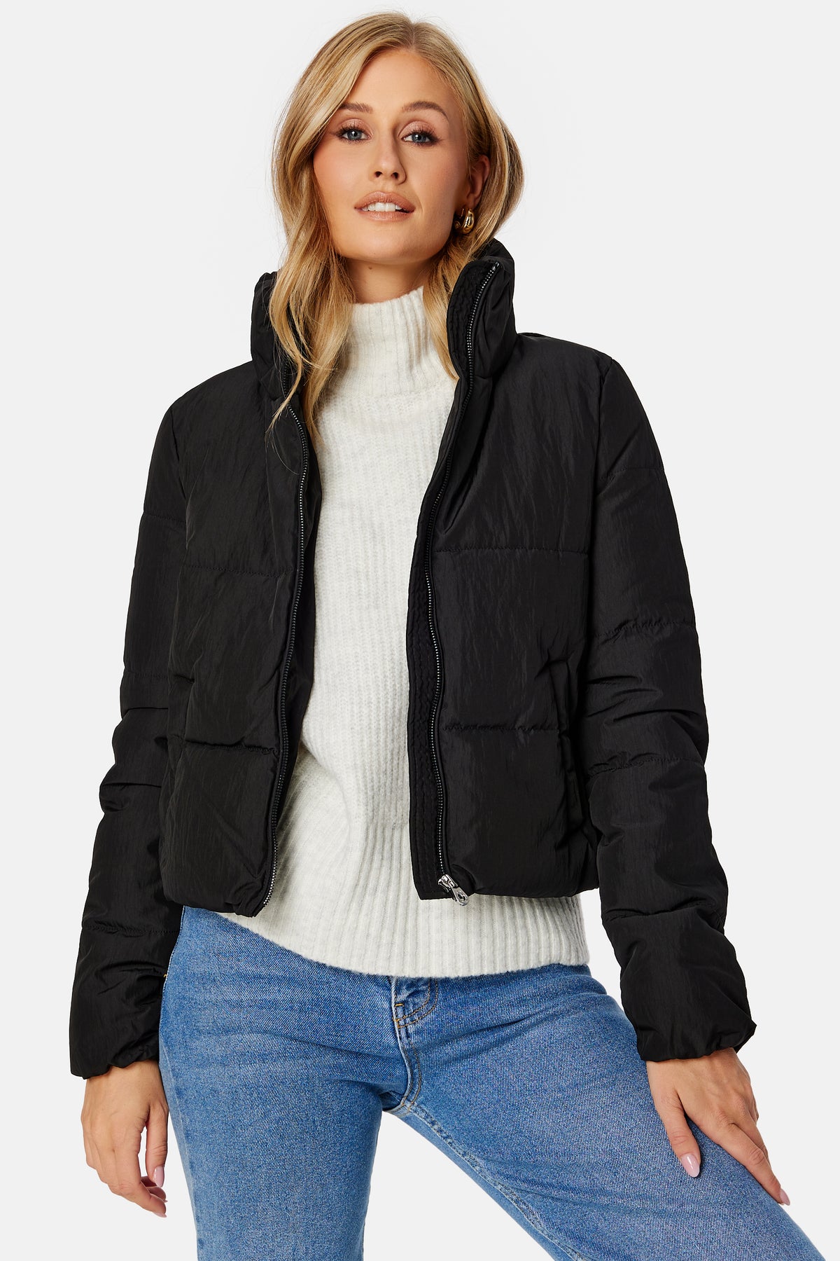 Only – Dolly Short Puffer Jacket – Autumn jackets – Black