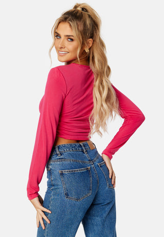 Free L/S Ruching Top