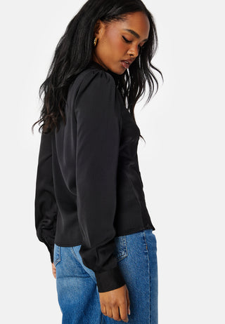 Jovana LS Top With Resort Collar