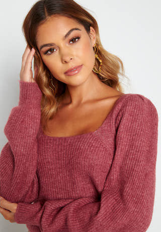 Karinna L/S Squareneck Pullover