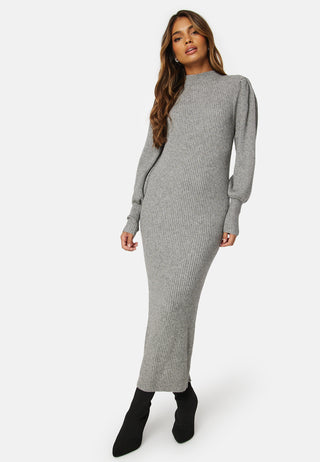 Katia Puff Long Slit Dress