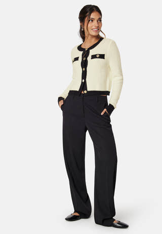 Lady O-Neck Cardigan Knit