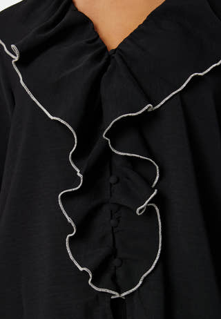 Lise Contrast Frill Shirt