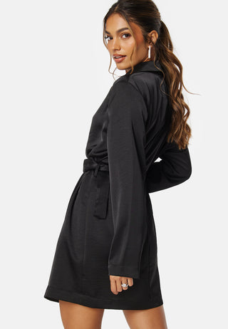 Marta LS Short Satin Dress