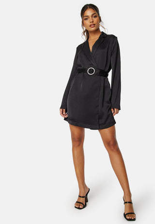 Marta LS Short Satin Dress