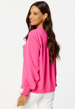 Onlmette V-Neck Smock Top