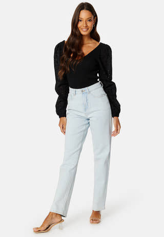 Nadia LS Wrap V-Neck Knit