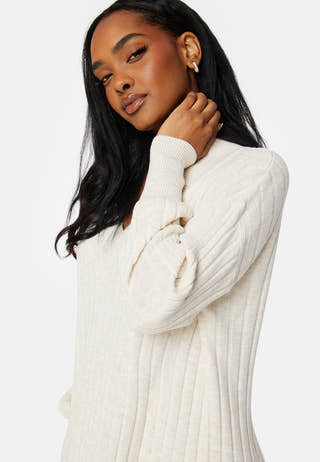 New Tessa L/S Midi V-Neck Dress