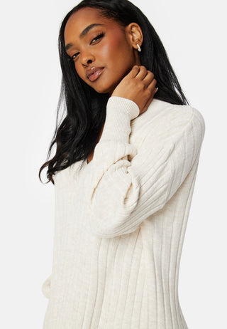 New Tessa L/S Midi V-Neck Dress