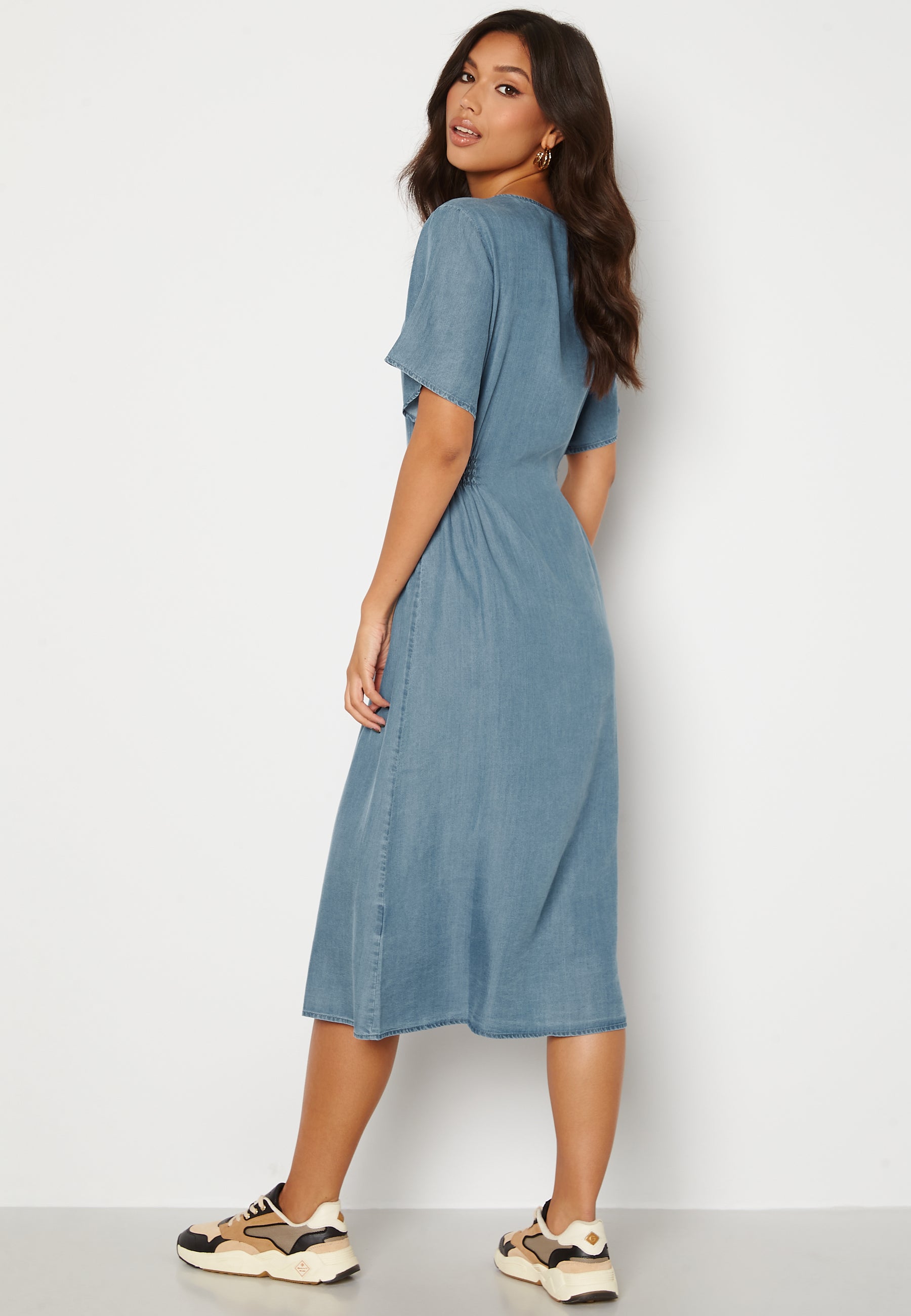 Only Nikoline Smock Denim Dress Dresses Blue Only Nikoline Smock Denim Dress Dresses Blue