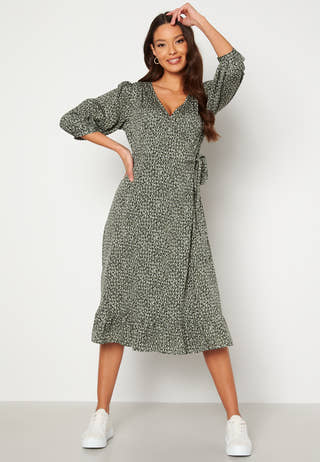 Oliva Wrap Midi Dress