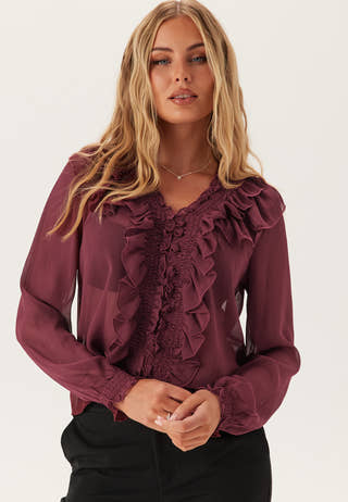 Onlanina Life Ls Ruffel V-neck