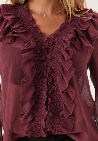 Onlanina Life Ls Ruffel V-neck