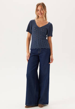 Onlbecca Life Ss V-neck Top Kn