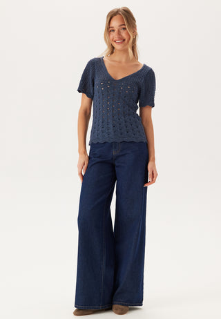 Onlbecca Life Ss V-neck Top Kn