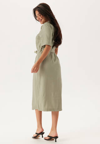Onlcaro S/S LINEN BL BELT DRES