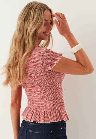 Onlcelle Life Cap Smock Boatneck Top