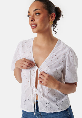 Onldanielle Auguste Emb Top