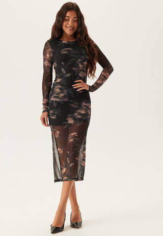 Onlkaya Life Ls Midi Mesh Dres