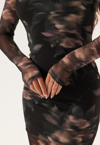 Onlkaya Life Ls Midi Mesh Dres