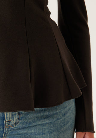 Onlkenya L/S PEPLUM TOP JRS PE