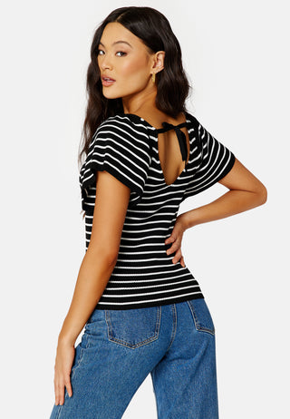 ONLLeelo Stripe S/S BackPullover