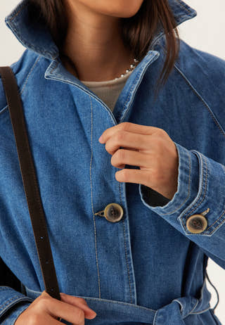 Onlmalou Belted Trench Dnm