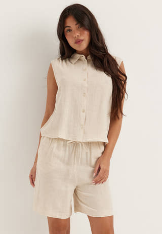 Onlsiesta S/L LINEN BL SHIRT