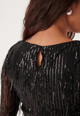 Onlspacy Ls Cropped Sequins To