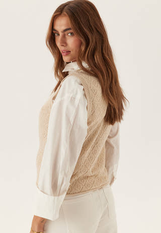 Onlsunny Sl Pointelle Top Knt