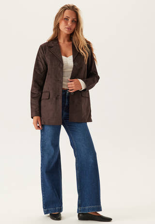 Onltulip Faux Suede Blazer Coa